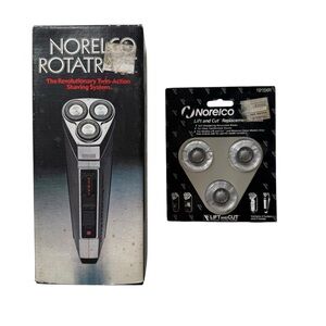 Vintage Norelco Rotatract Razor Electric Shaver HP 1601 Case 1915XR Heads New